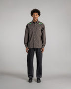 Western Shirt - Washed Black Poplin