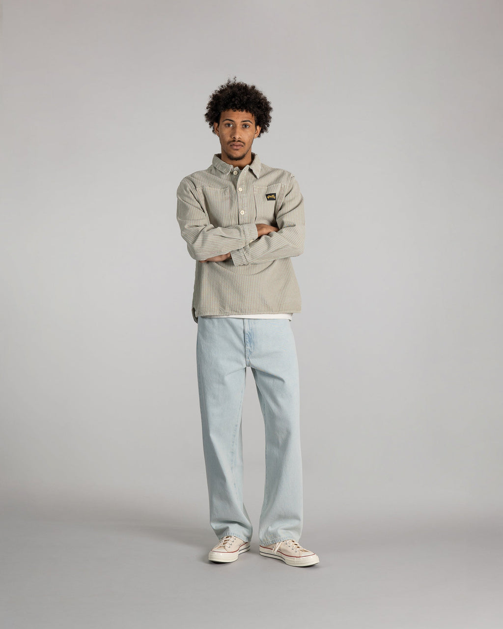 Painters Pop Over Shirt - Quiet Green Hickory