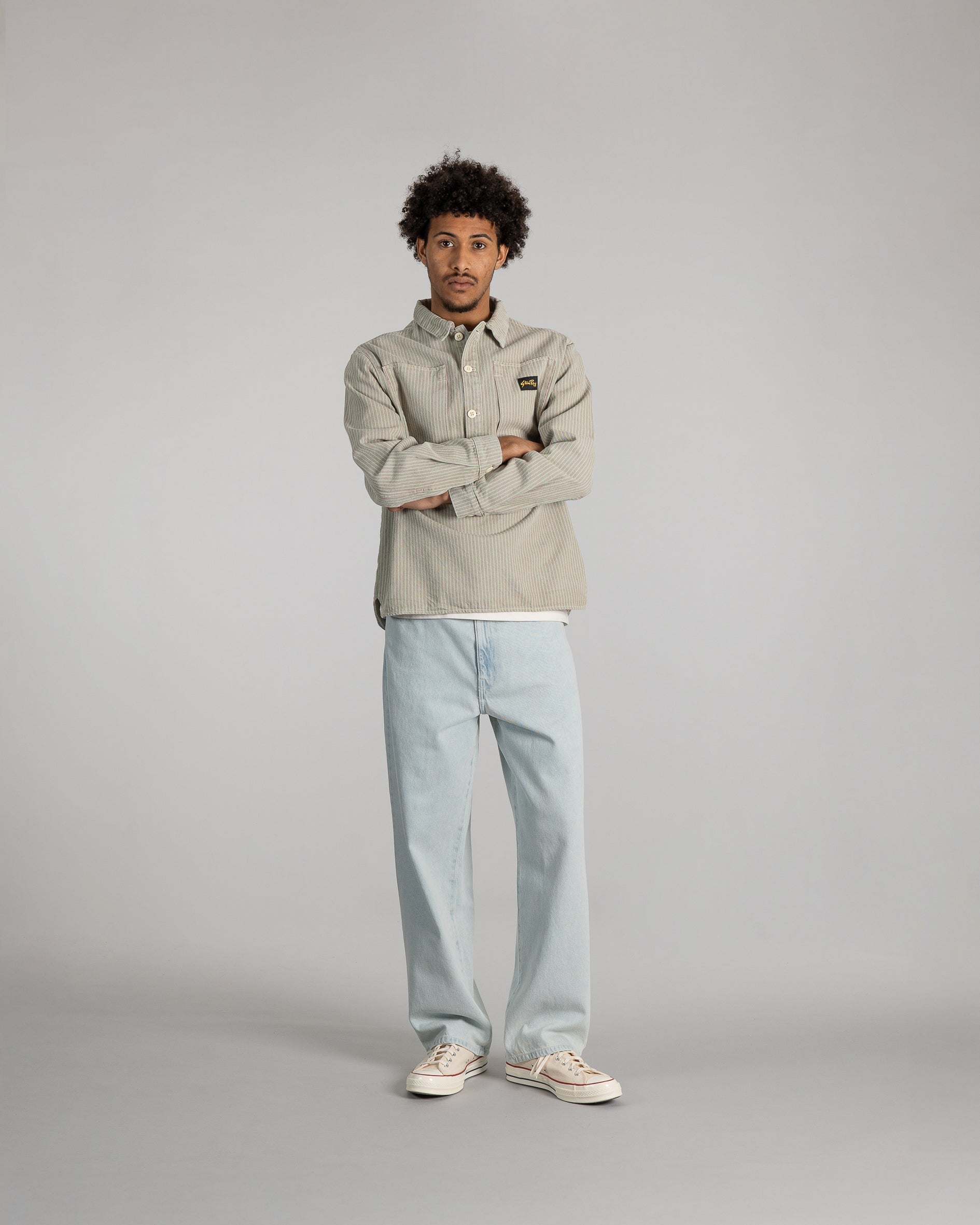 Painters Pop Over Shirt - Quiet Green Hickory