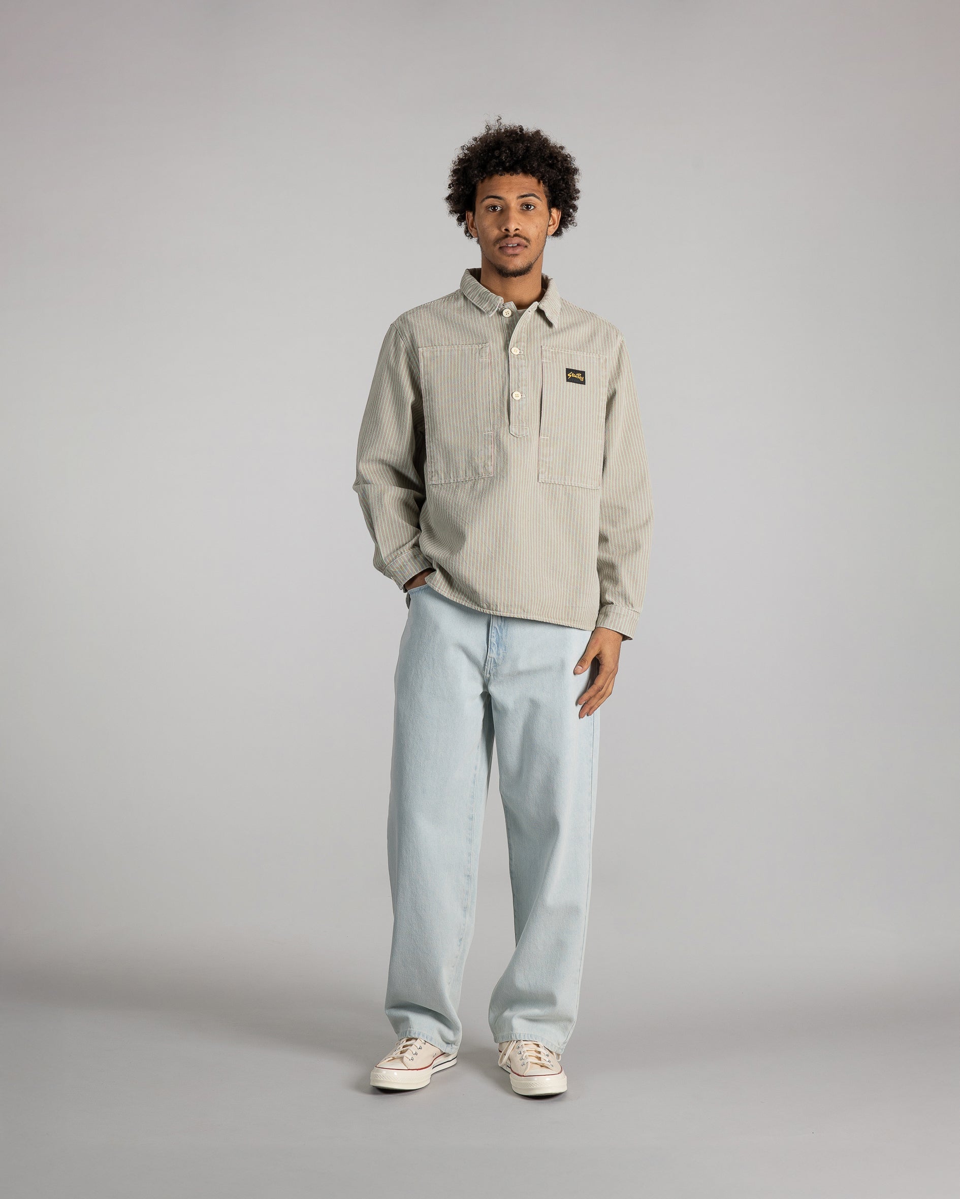 Painters Pop Over Shirt - Quiet Green Hickory
