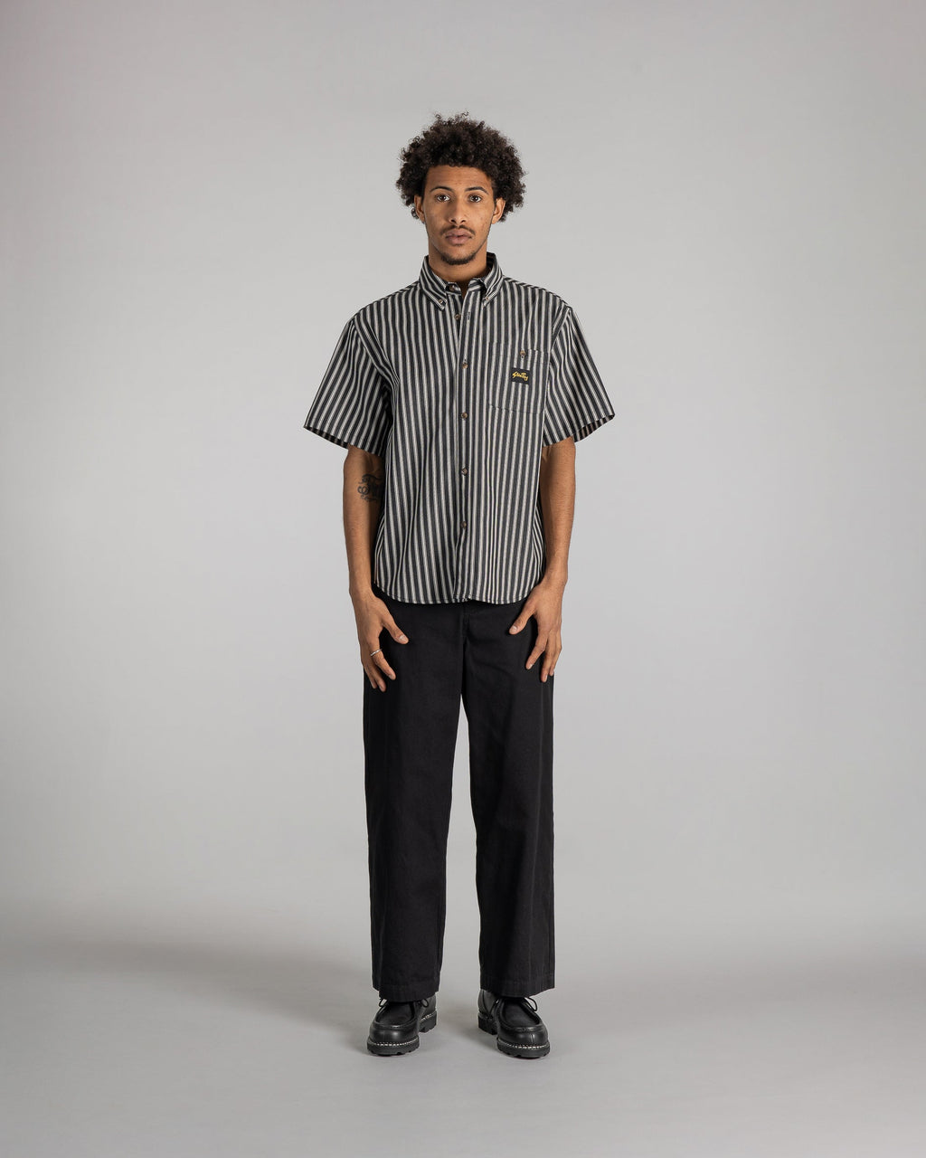Flannel Shirt - Charcoal Stripe