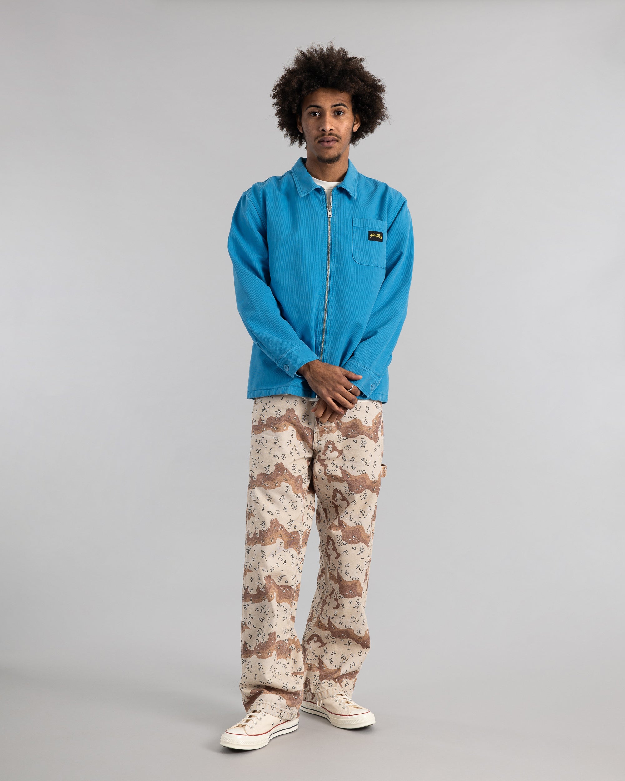 Zip Shirt - Imperial Blue Bedford Cord