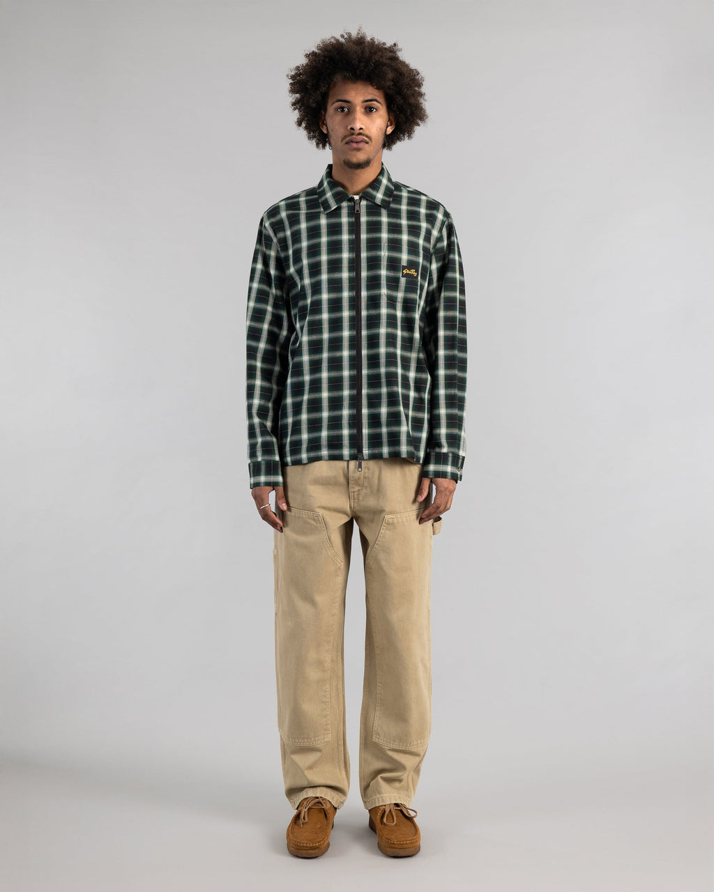 Zip Shirt - Green Check