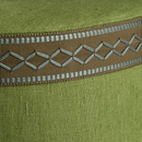 Star Seat Stool - Khaki Linen - Mayfair Piping