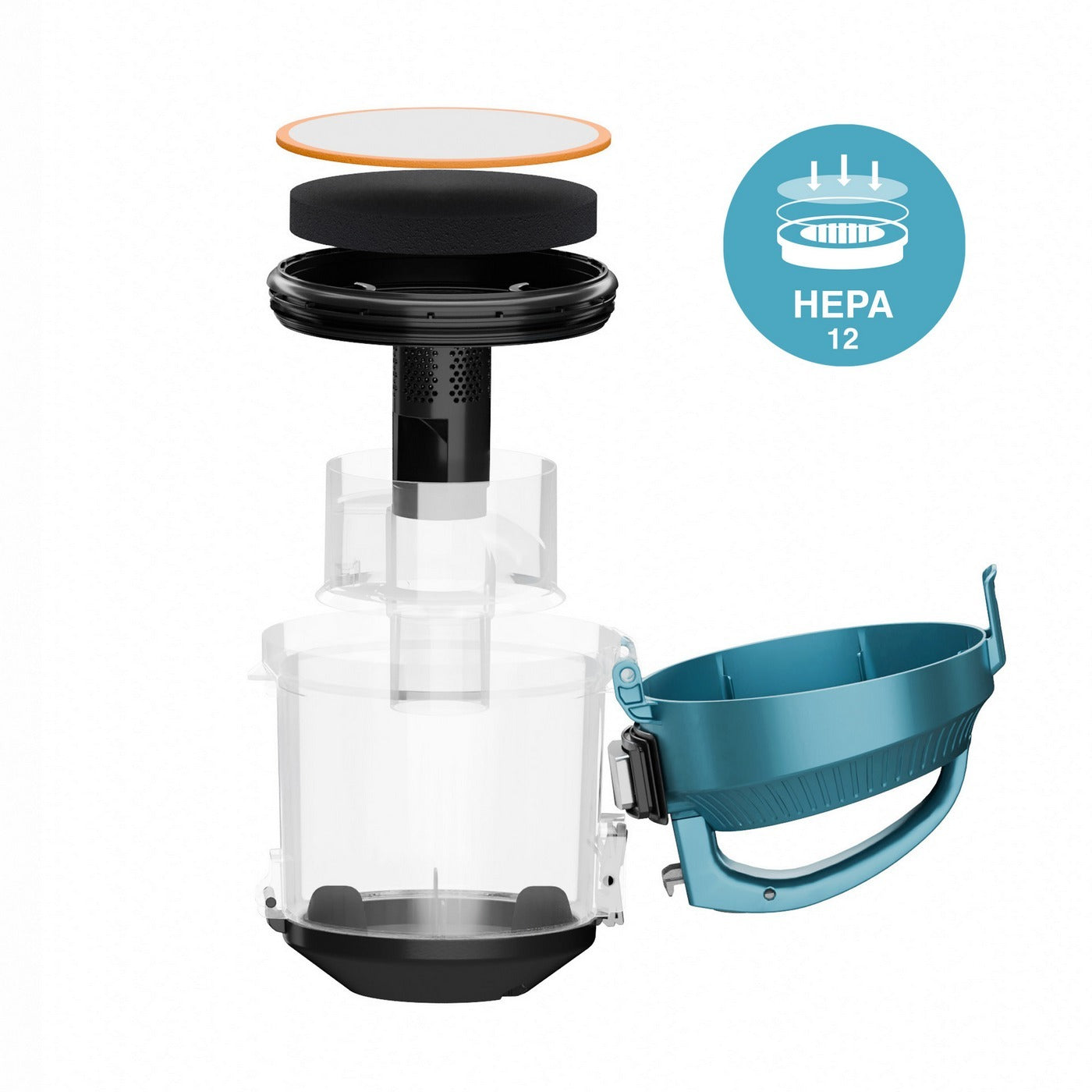 Compact Bagless Vacuum Cleaner - Blue