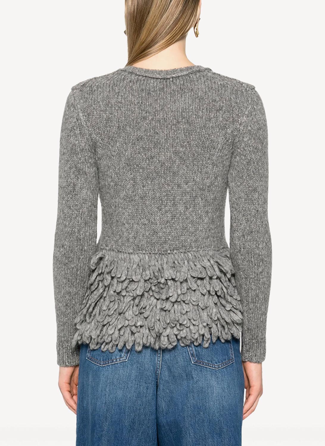 Crew Neck Jumper - Grey - Mujer
