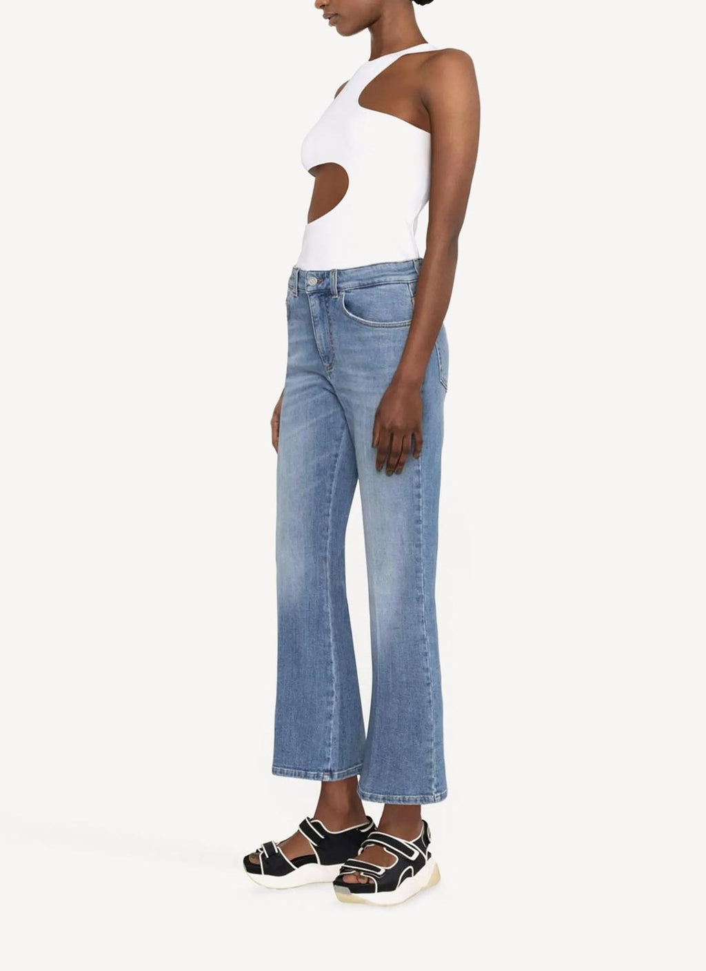Eco Org Salt&Pepper Skinny - Light Blue Denim - Femme