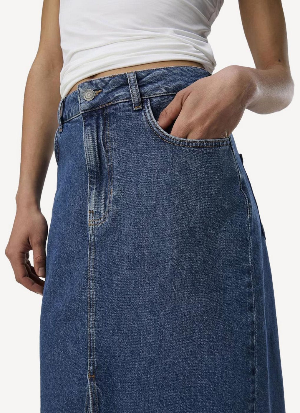 Ellen Denim Skirt - Blue - Femme