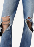 Denim Ripped An - City Blue - Femme