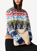 Jersey de Cuello Redondo - Multicolor - Mujer