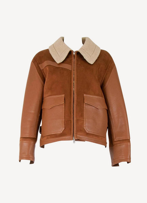 Meghan Fur Free Fur Jacket - Lt Brunette - Femme