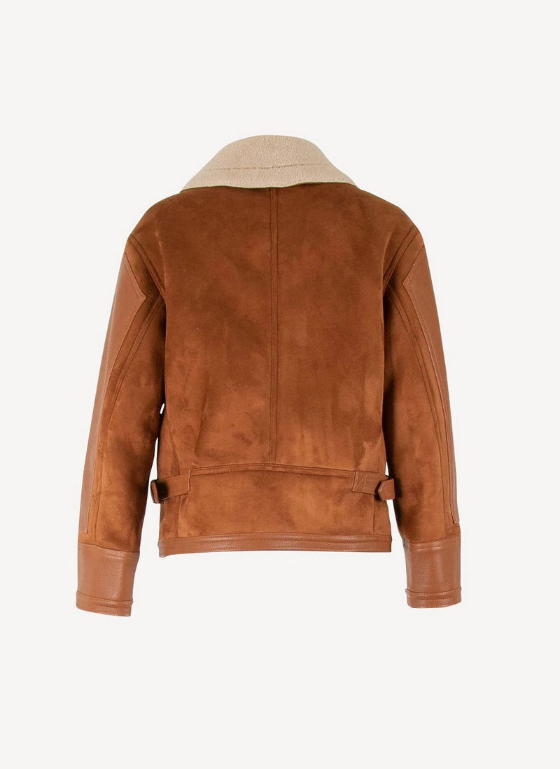 Meghan Fur Free Fur Jacket - Lt Brunette - Femme