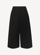 Embroidered Compact Knit Trousers - Ink - Femme