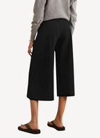 Embroidered Compact Knit Trousers - Ink - Femme