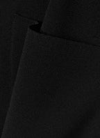 Embroidered Compact Knit Trousers - Ink - Femme