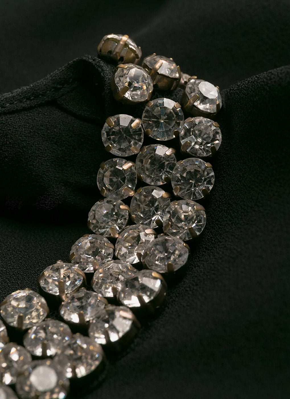 Shaniya Dress With Diamond Necklace Embroidery - Black - Women