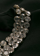 Shaniya Dress With Diamond Necklace Embroidery - Black - Femme