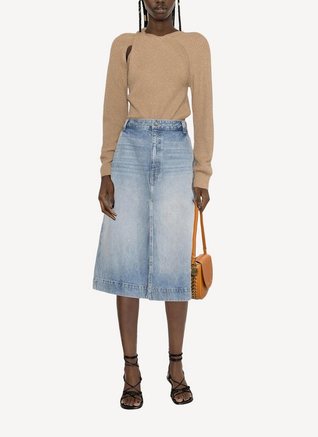 Graphic Bi-Colour Jumper - Oat - Mujer