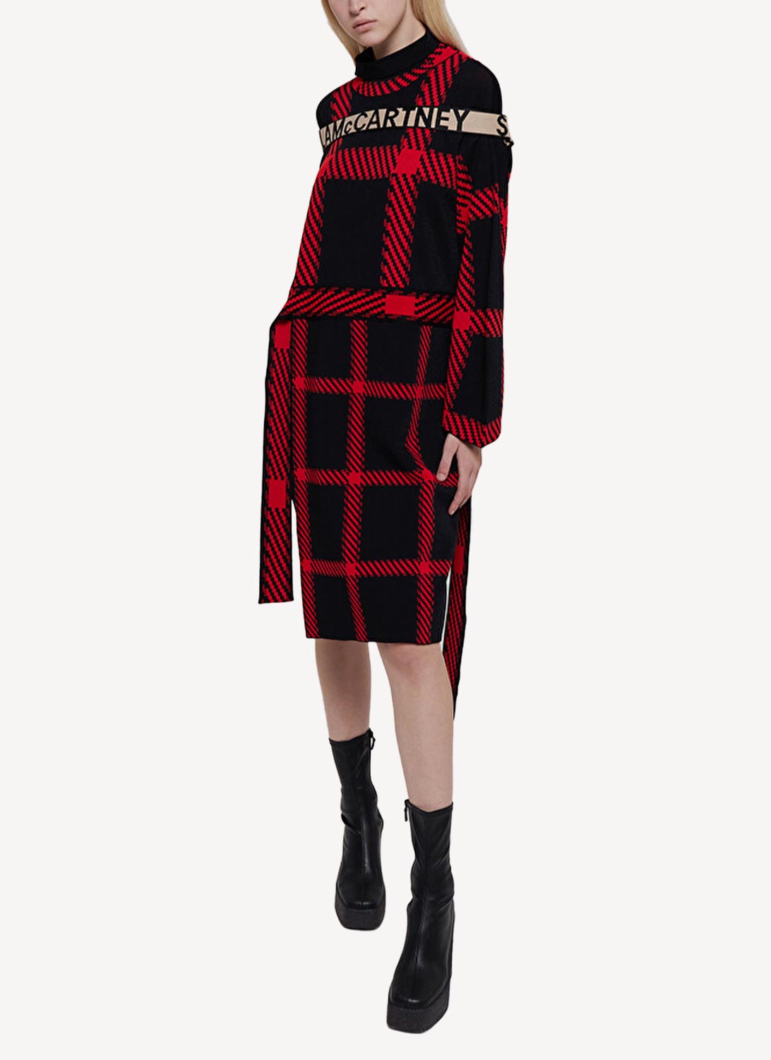 Clean Lumberjack Dress - Black/Red - Women