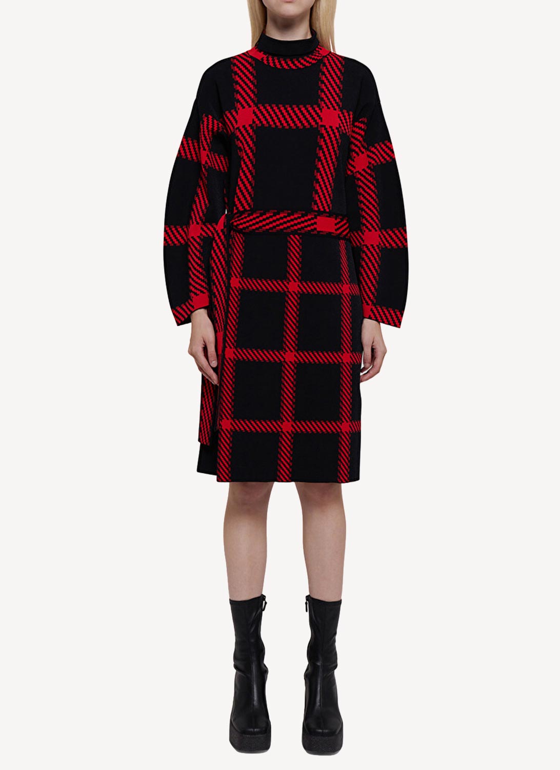 Clean Lumberjack Dress - Black/Red - Women