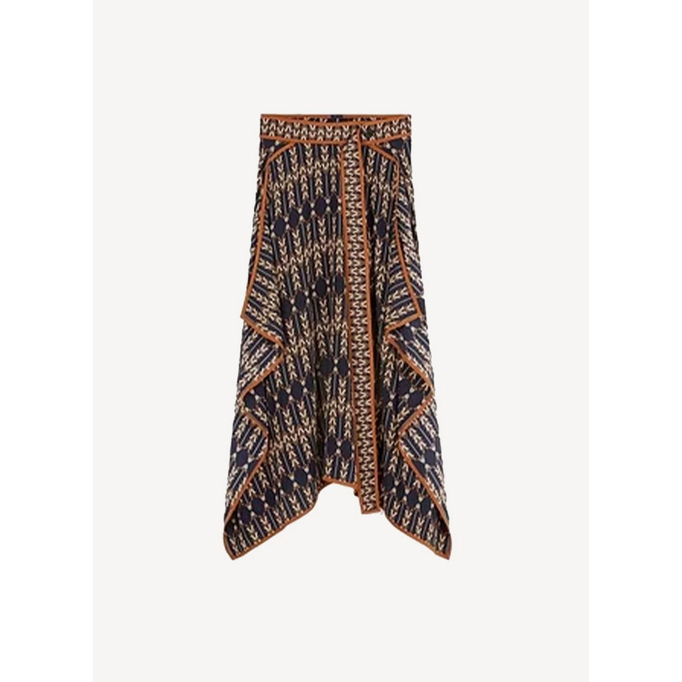 Falda Norah - Navy/Brown - Mujer