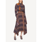 Falda Norah - Navy/Brown - Mujer