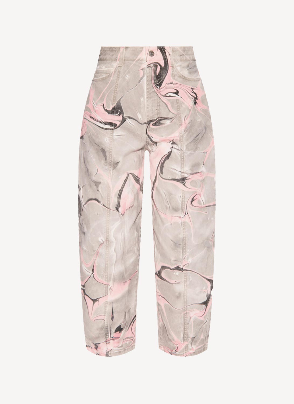 Ash Grey Marble Wash Trousers - Ash Grey Denim - Mujer