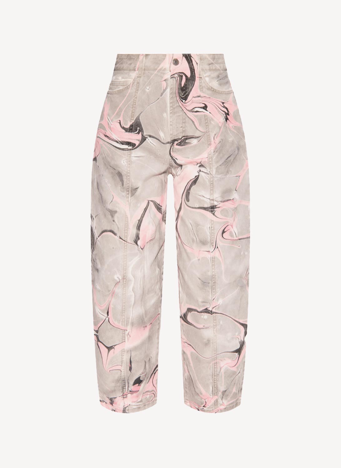Ash Grey Marble Wash Trousers - Ash Grey Denim - Mujer