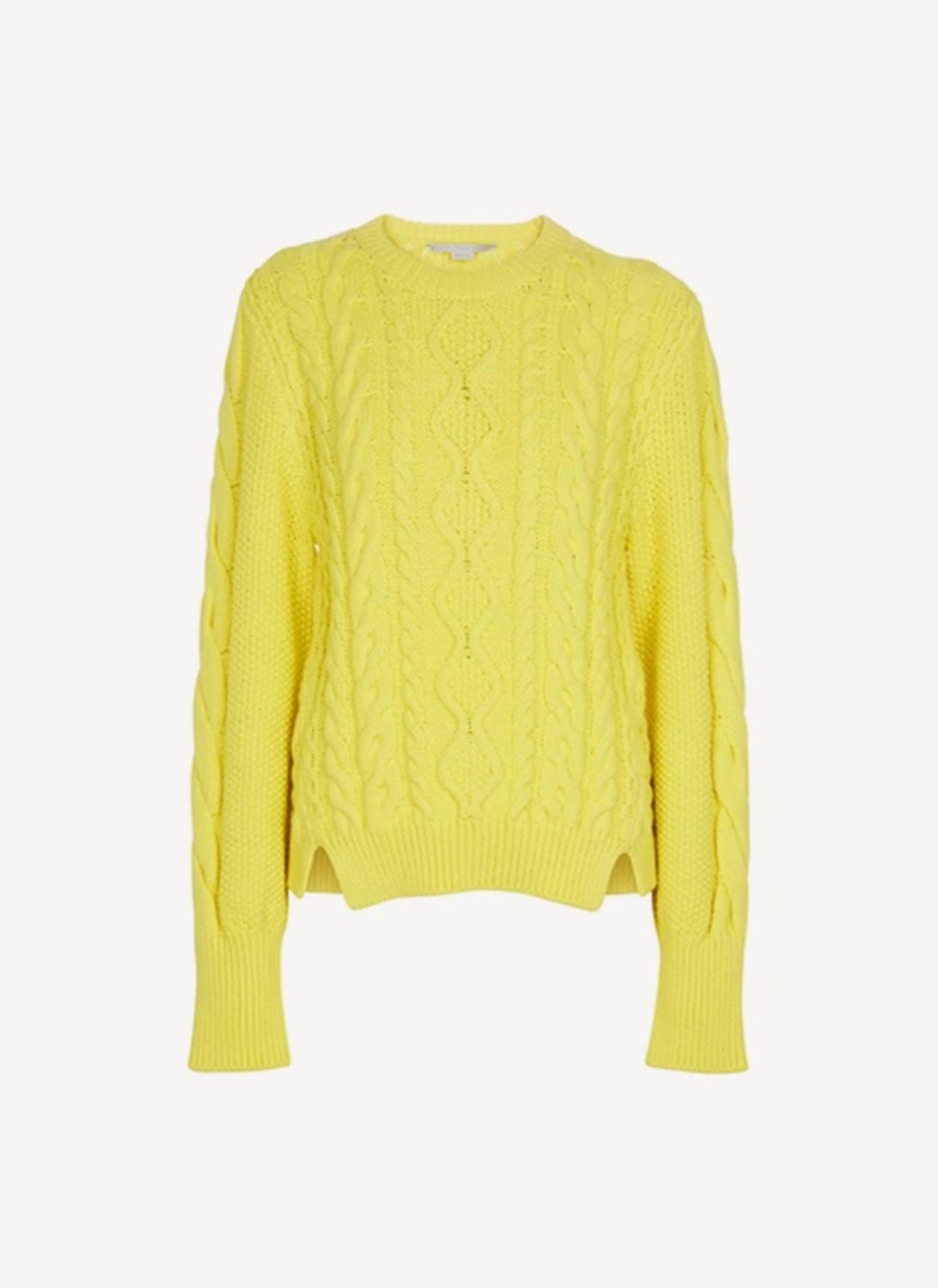 Sweat Aran Stitch Cropped - Lemon - Femme