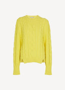 Sweat Aran Stitch Cropped - Lemon - Femme