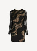 Robe Makenzie With French Lac - Black - Femme
