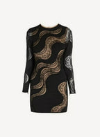 Robe Makenzie With French Lac - Black - Femme