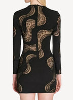 Robe Makenzie With French Lac - Black - Femme