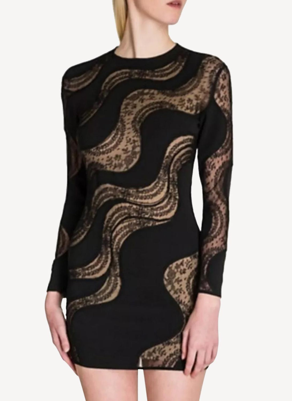Robe Makenzie With French Lac - Black - Femme