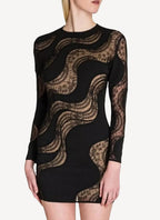 Robe Makenzie With French Lac - Black - Femme