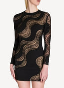 Robe Makenzie With French Lac - Black - Femme