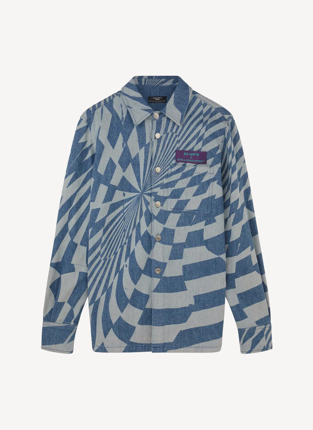Chemise Optical Laser Blue Wash - Vintage Blue - Homme