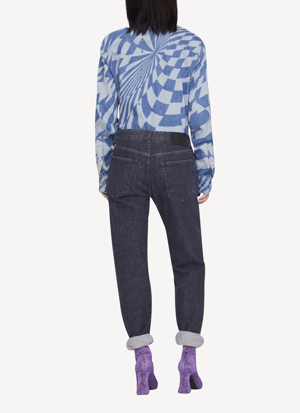 Chemise Optical Laser Blue Wash - Vintage Blue - Homme
