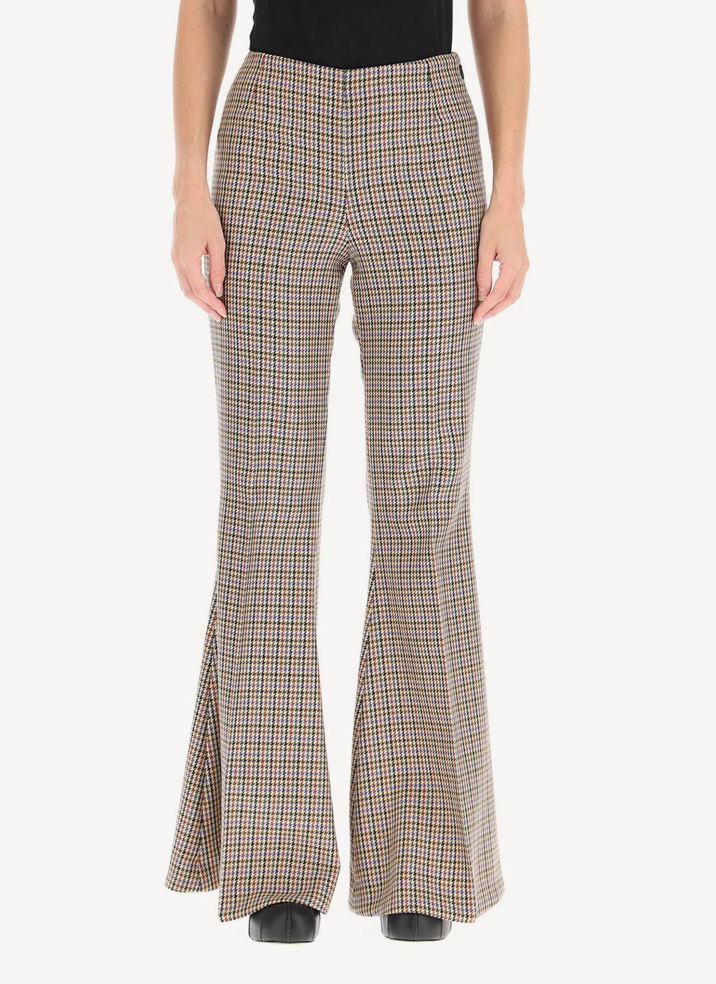 Mona Trousers - Beige/Rust - Femme