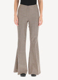 Mona Trousers - Beige/Rust - Femme