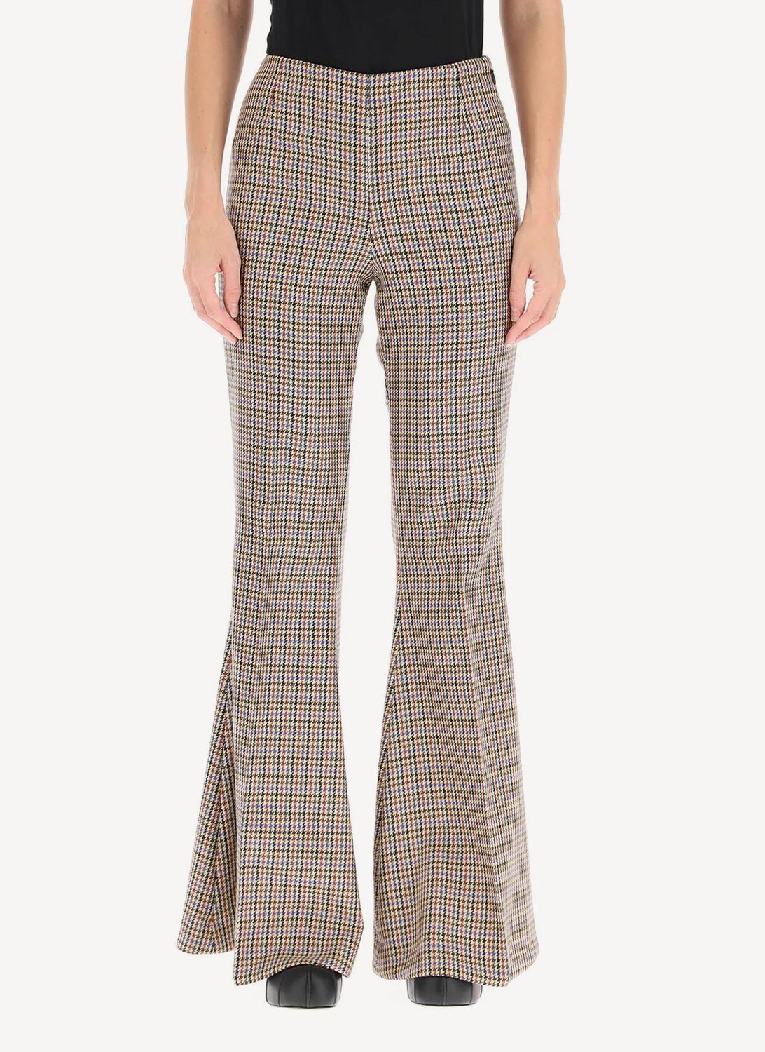 Mona Trousers - Beige/Rust - Femme