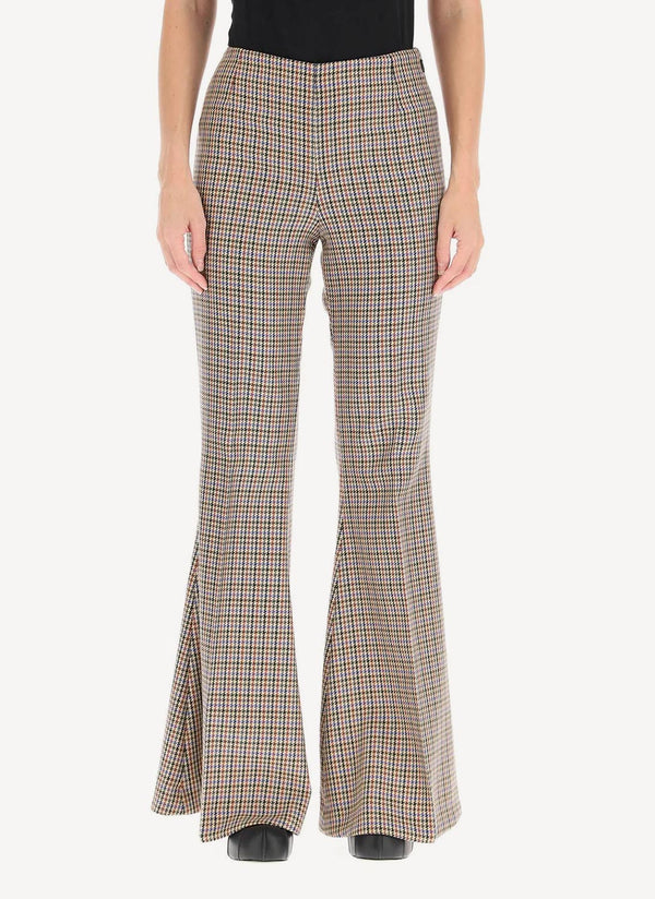 Mona Trousers - Beige/Rust - Femme