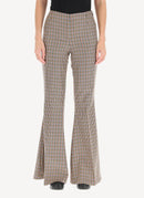 Mona Trousers - Beige/Rust - Femme