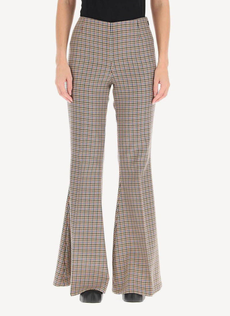 Mona Trousers - Beige/Rust - Femme