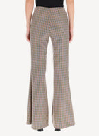 Mona Trousers - Beige/Rust - Femme