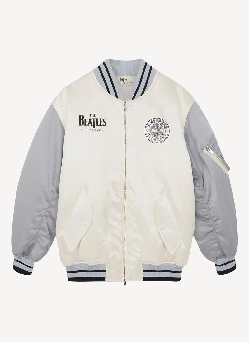 Chaqueta bordada con hilos de abrigo - Crema - Hombre