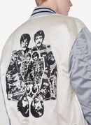 Chaqueta bordada con hilos de abrigo - Crema - Hombre