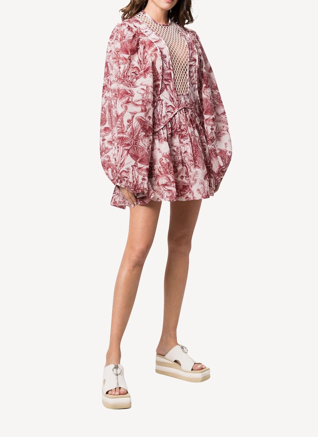 Stella Mc Cartney - Vestido Fungi Forest Se/Co Organ - Light Apricot - Mujer