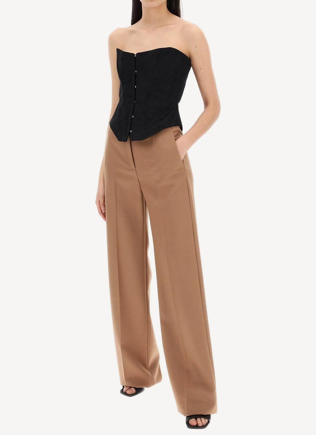 Stella Mc Cartney - Pantalón Ready-To-W Trousers Wool Flannel - Light Camel - Mujer