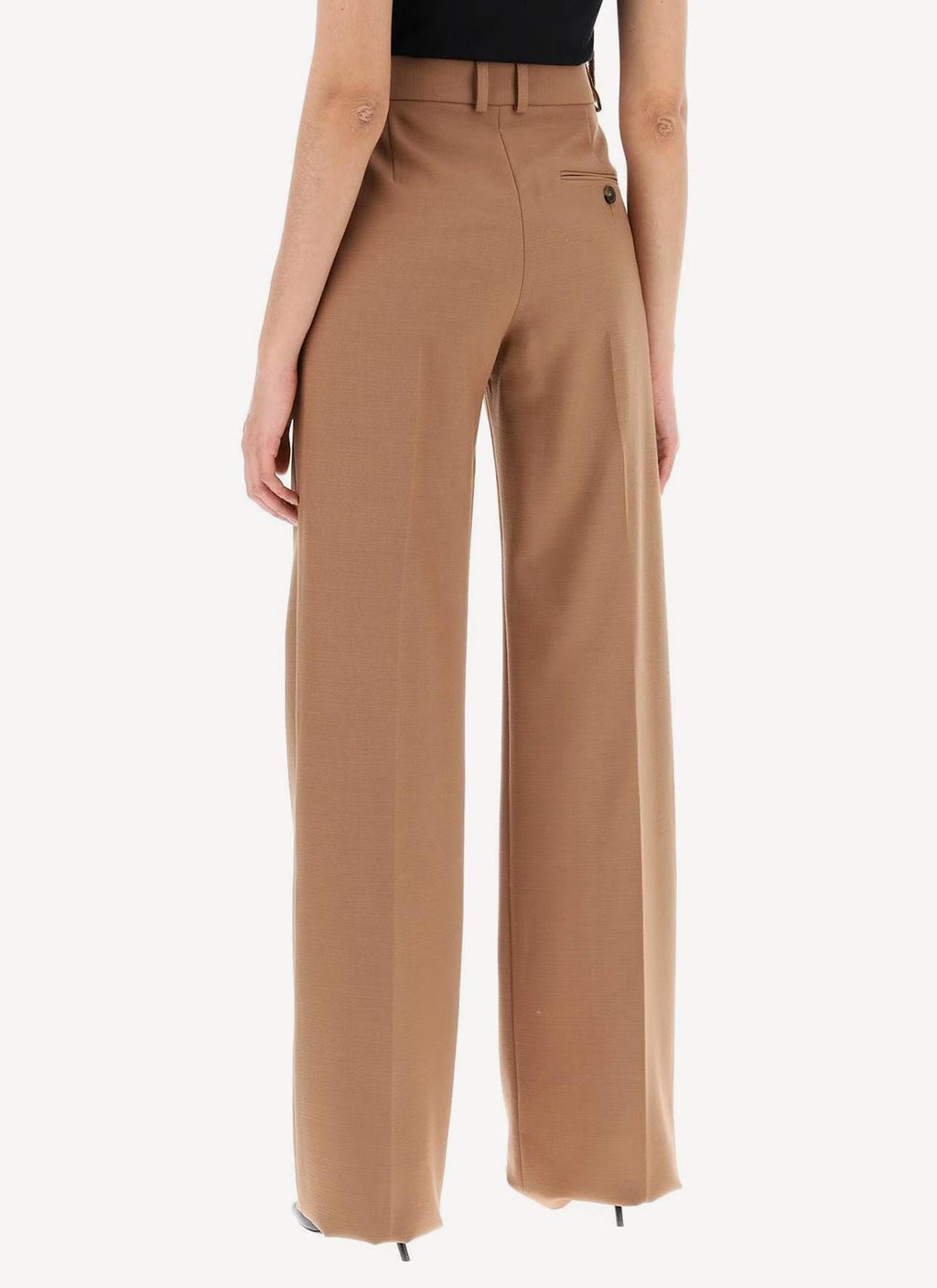 Stella Mc Cartney - Pantalón Ready-To-W Trousers Wool Flannel - Light Camel - Mujer
